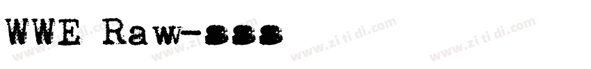 WWE Raw字体转换